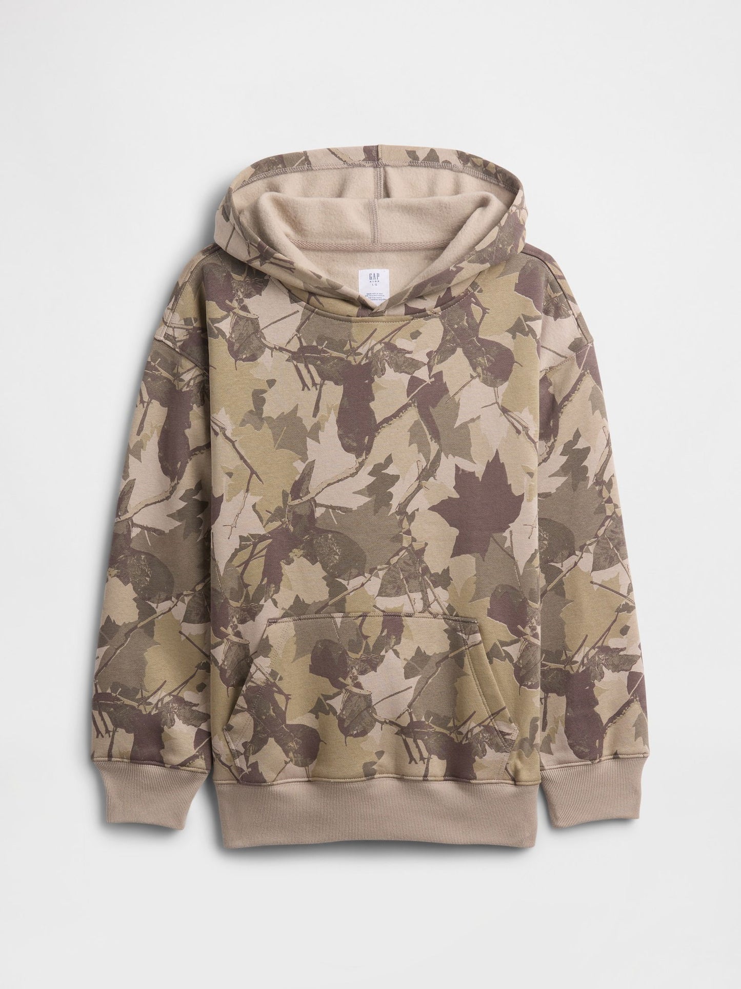 Açık Kahverengi Oversize Vintagesoft Kapüşonlu Sweatshirt