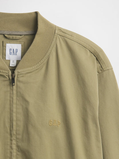 Açık Yeşil Relaxed Bomber Ceket