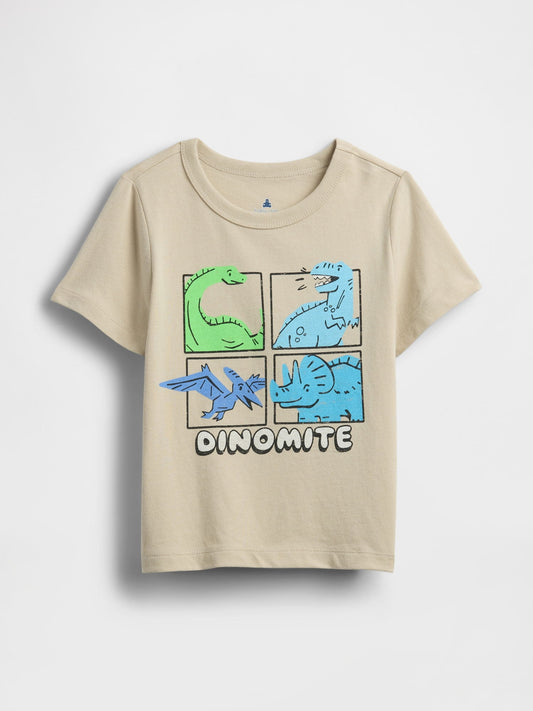 Bej Mix & Match Grafik T-shirt
