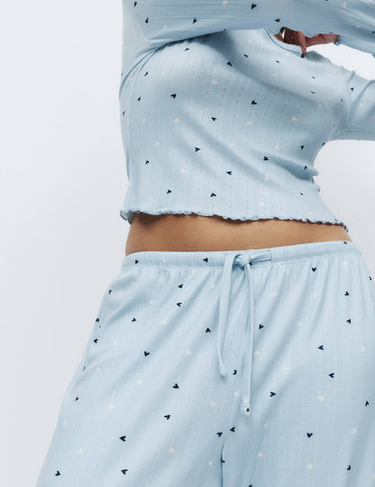 Desenli Pijama Takımı