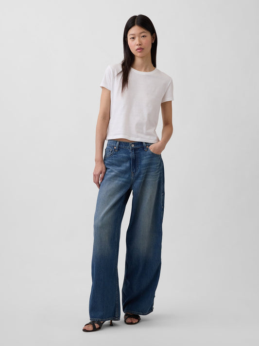 Mavi Mid Rise Ultrasoft Studded Baggy Jean Pantolon