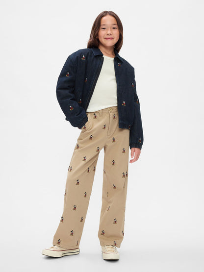 Bej Gap × Disney Işlemeli Baggy Khaki Pantolon