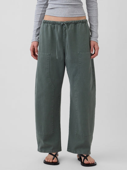 Haki Easy Double-knee Barrel Pantolon