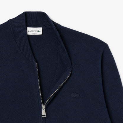 Lacoste Erkek Classic Fit Fermuarlı Lacivert Hırka