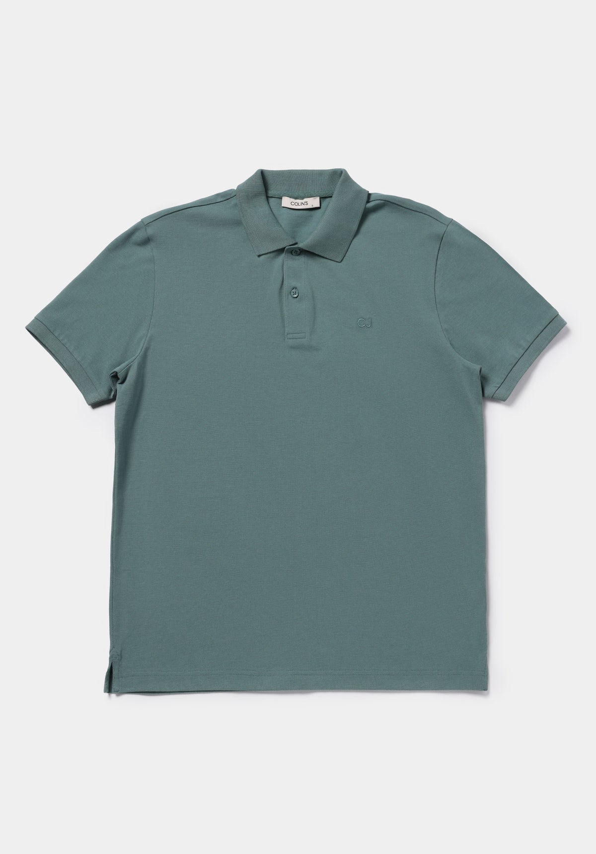 Regular Fit Polo Yaka Düz Erkek Yeşil Cepsiz Kısa Kol Tişört
