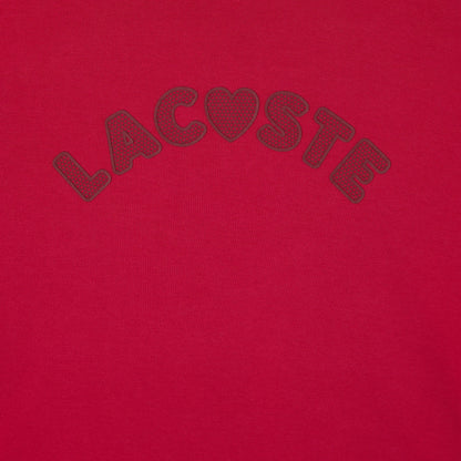 Lacoste Çocuk Uzun Kollu Bisiklet Yaka Baskılı Pembe T-shirt
