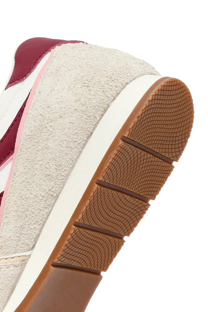 Kadın Bej Bağcıklı Deri Sneaker
