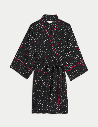 Dream Satin: Puantiye Desenli Sabahlık