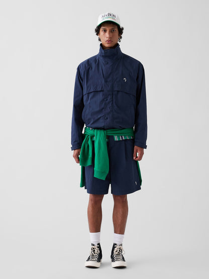 Lacivert Gap × Malbon Textured Poplin Anorak Ceket