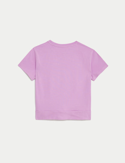 Büzgü Detaylı Kısa Kollu T-shirt (6-16 Yaş)