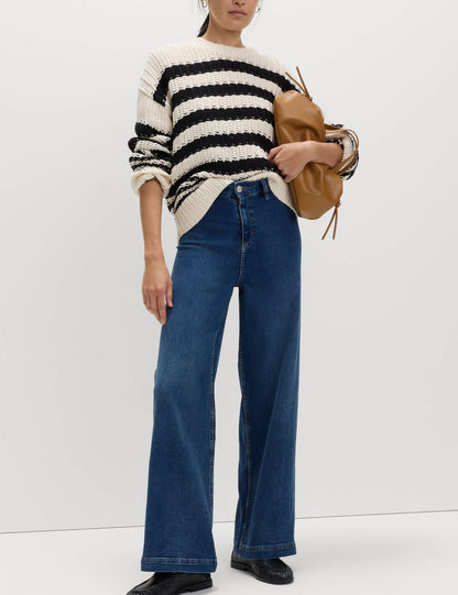 Yüksek Bel Wide Leg Grazer Jean