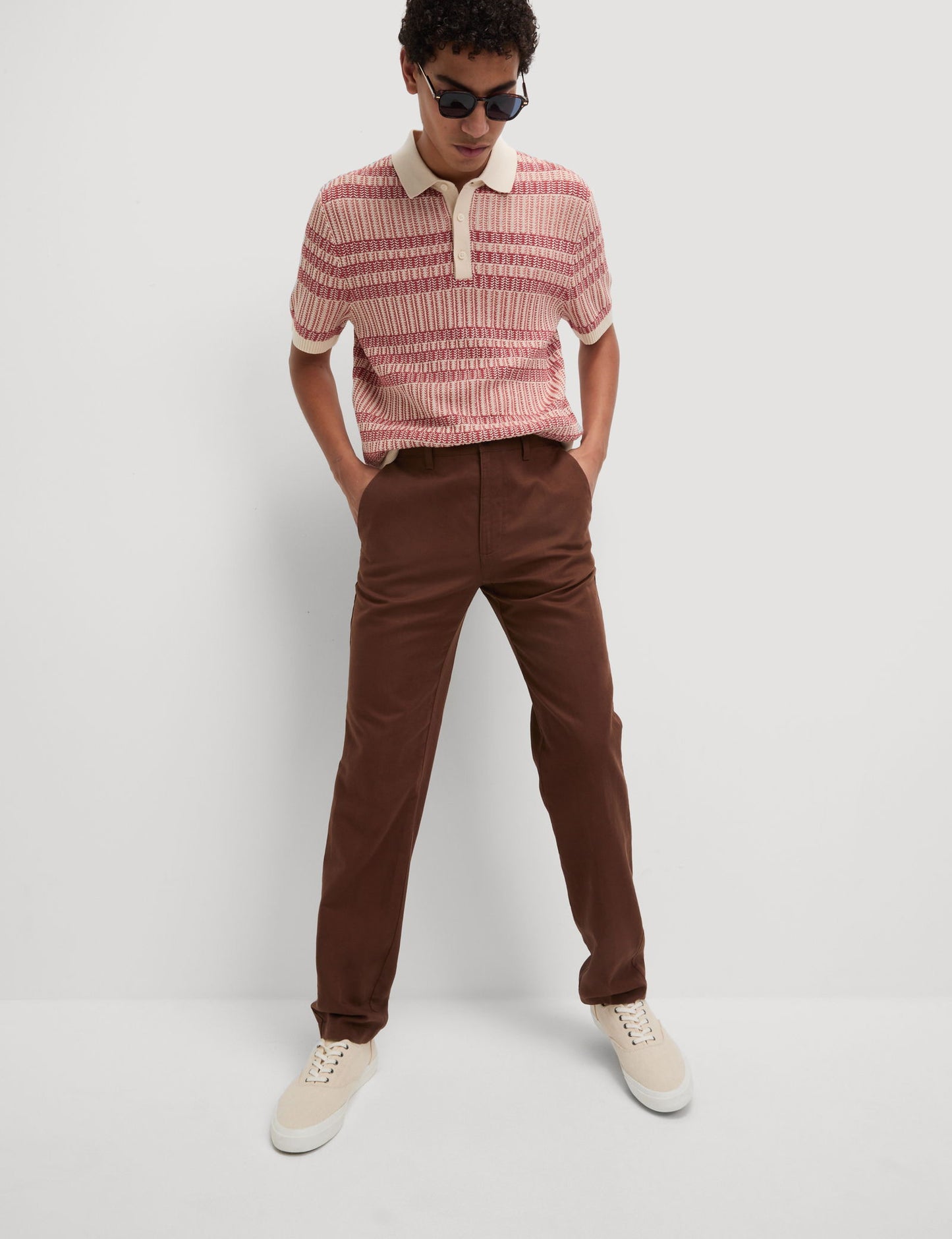Regular Fit Keten Karışımlı Chino