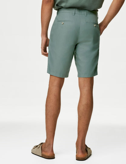 Regular Fit Keten Chino Şort