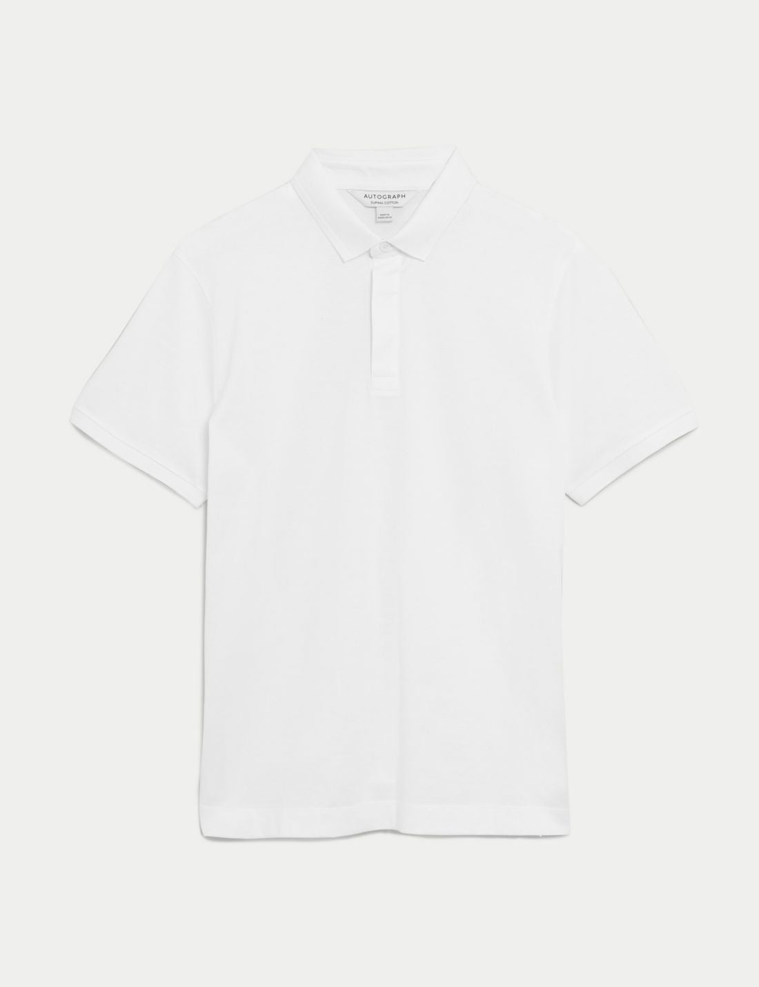 Saf Pamuklu Kısa Kollu Polo Yaka T-shirt