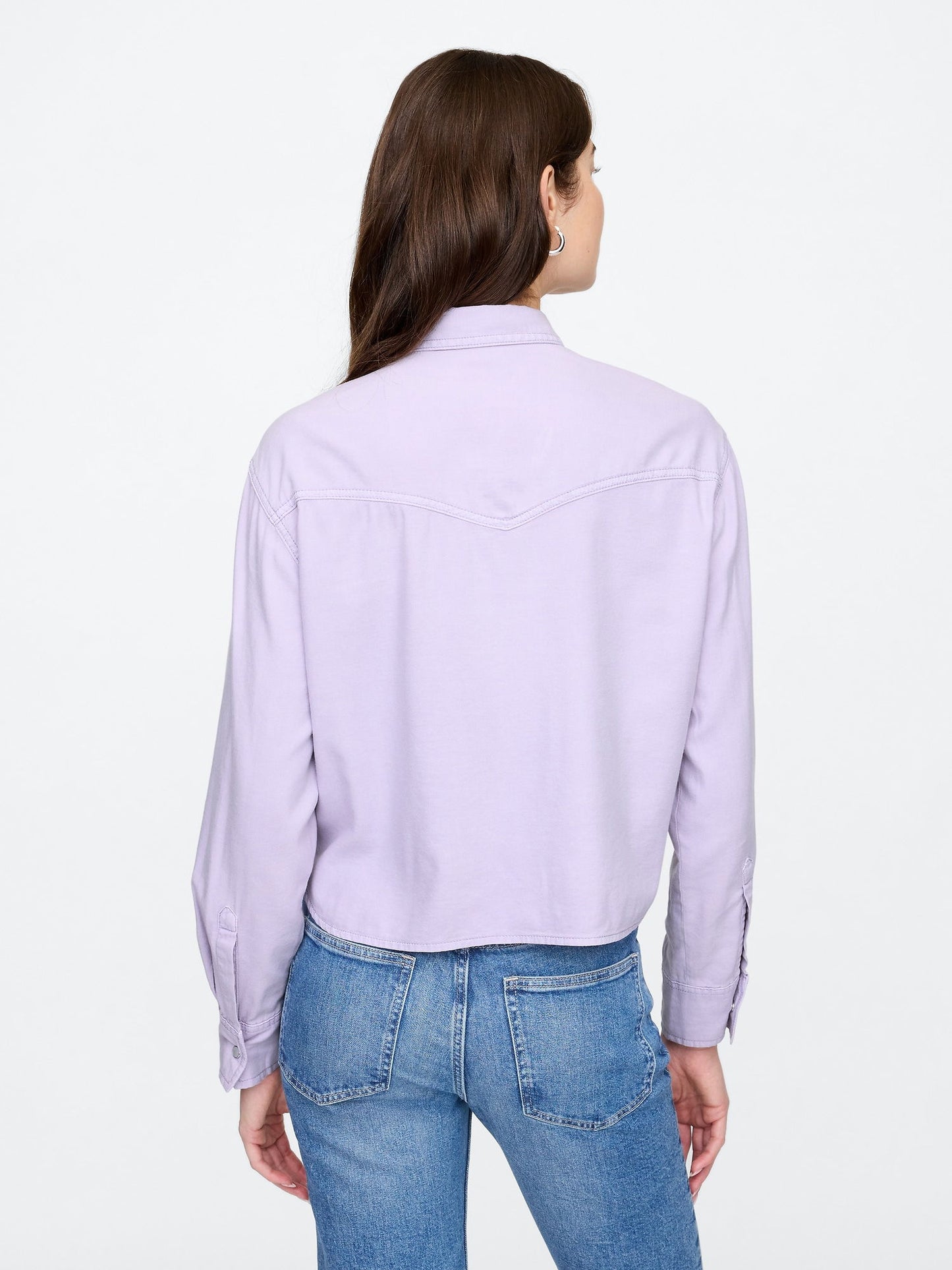 Lila Denim Western Gömlek