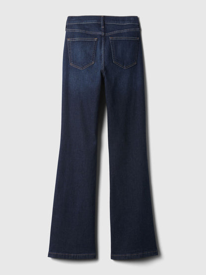 Koyu Mavi High Rise '70s Flare Jean Pantolon