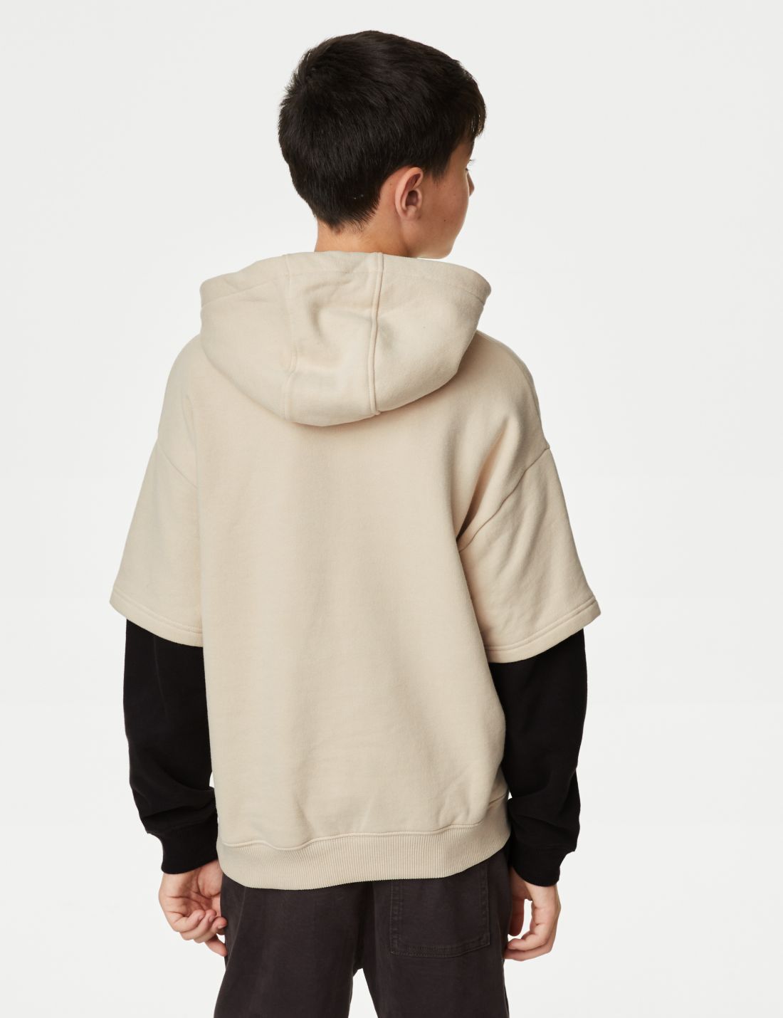 Slogan Desenli Kapüşonlu Sweatshirt (6-16 Yaş)