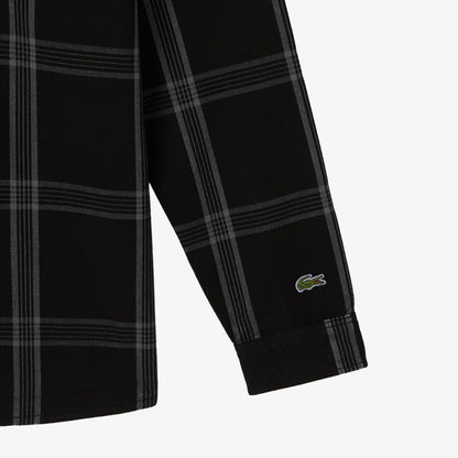 Erkek Regular Fit Kareli Siyah Gömlek