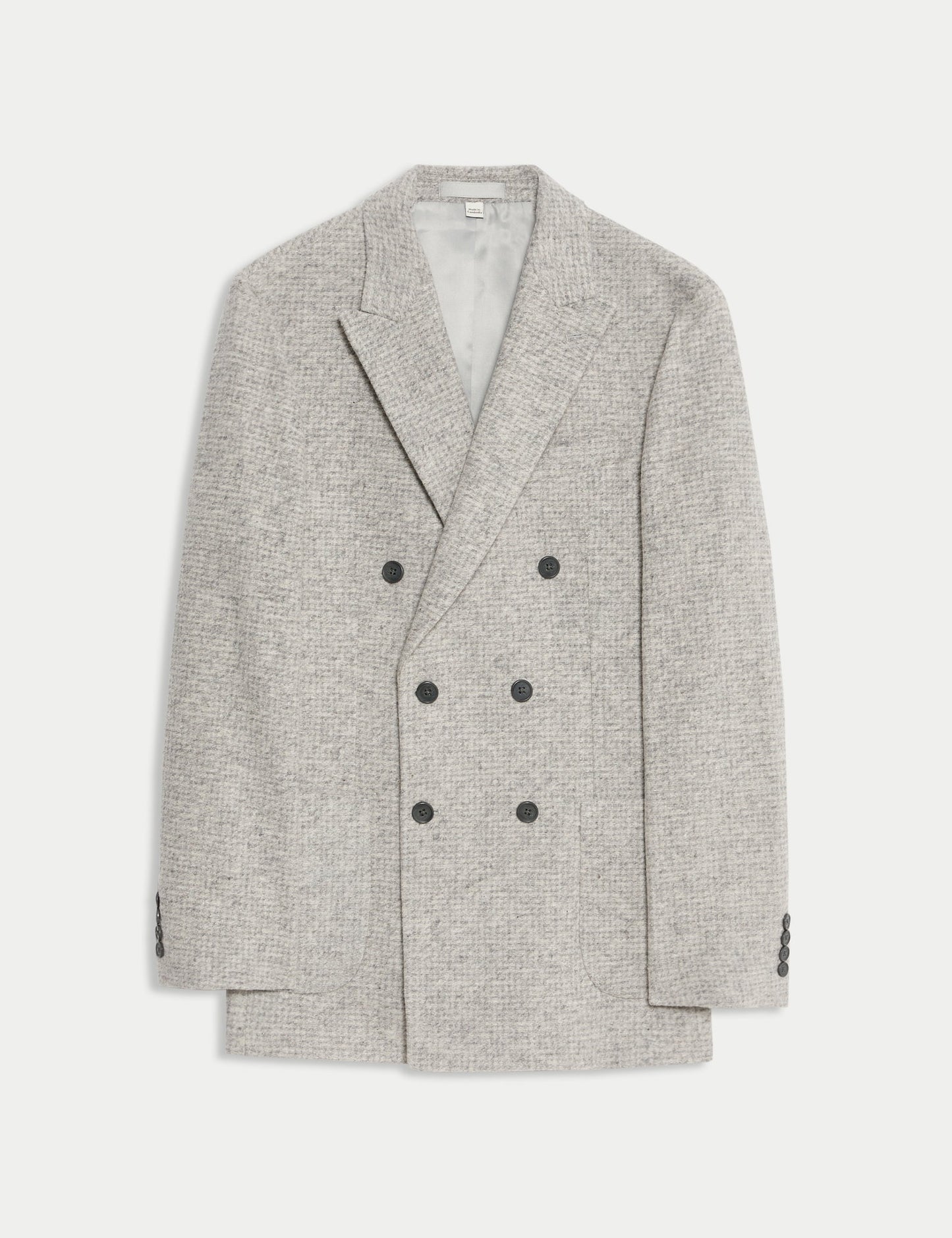 Yün-pamuk Karışımlı Ekose Detaylı Blazer