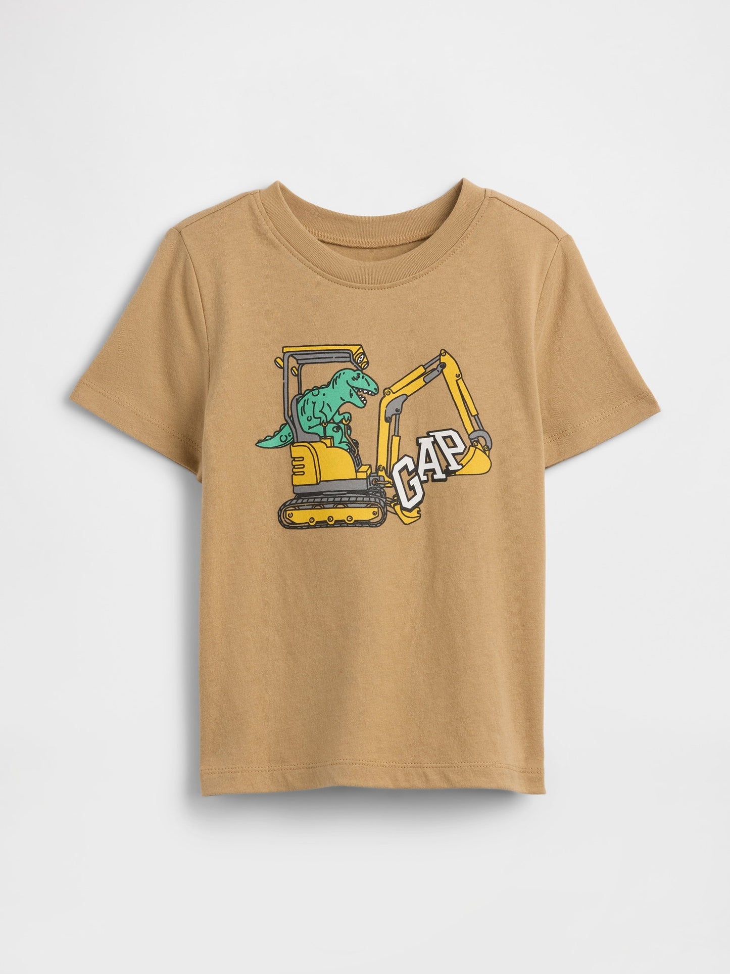 Açık Kahverengi Grafik Baskılı T-shirt