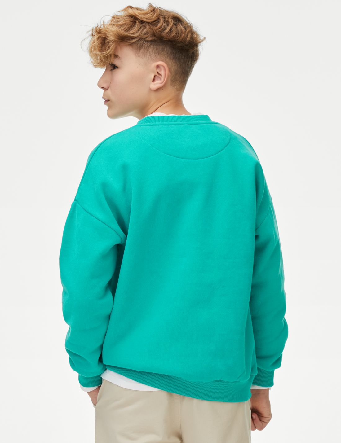 Slogan Desenli Yuvarlak Yaka Sweatshirt (6-16 Yaş)