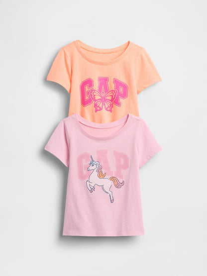 Turuncu Grafik Baskılı T-shirt (2’li)