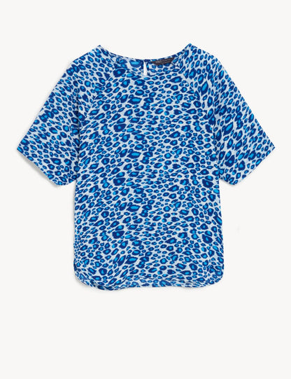 Regular Fit Kısa Kollu Bluz