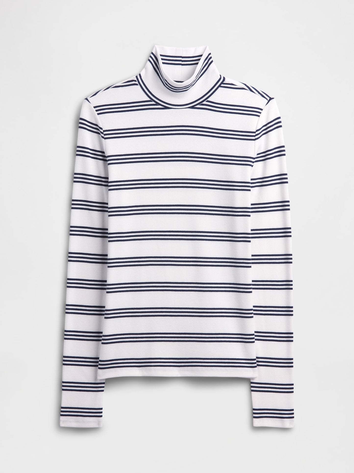 Beyaz Ribbed Turtleneck T-shirt