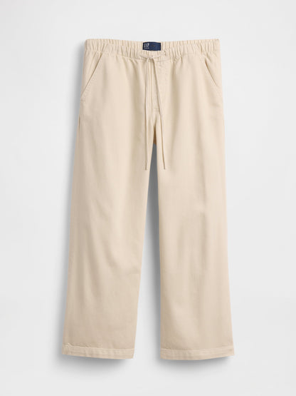 Krem Low Rise Ultrasoft '90s Loose Easy Crop Jean Pantolon