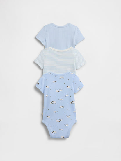 Açık Mavi Bodysuit (3’lü)