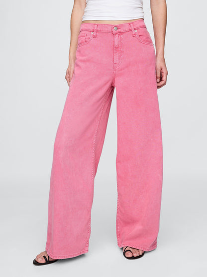Pembe Mid Rise Ultrasoft Baggy Jean Pantolon