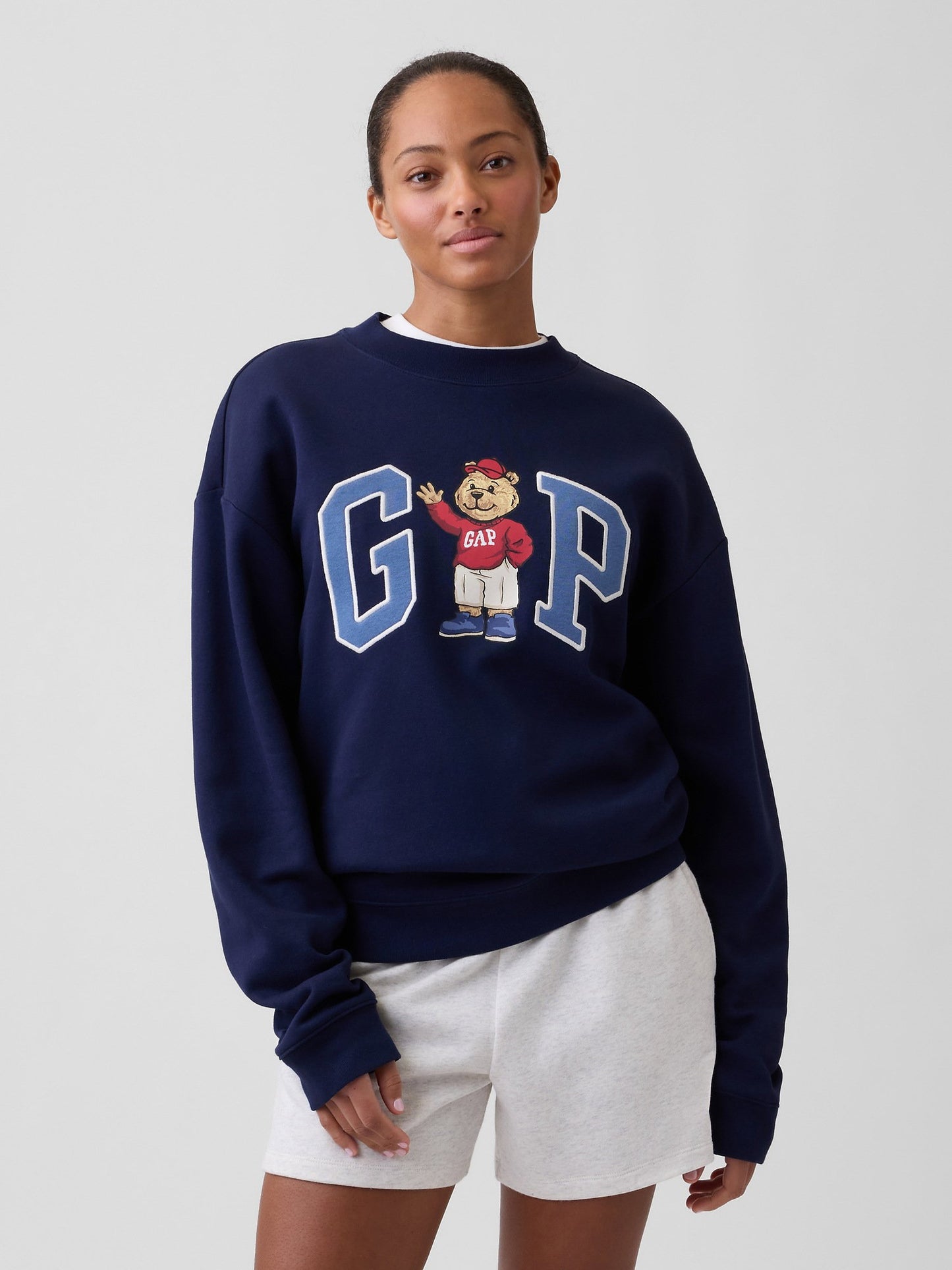 Lacivert Relaxed Brannan Bear Gap Logo Sweatshirt