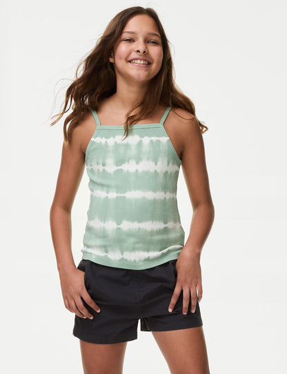 Batik Desenli Askılı T-shirt (6-16 Yaş)