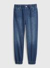 Kız Çocuk |                                                                          Lacivert Orta Belli Denim Jogger Pantolon