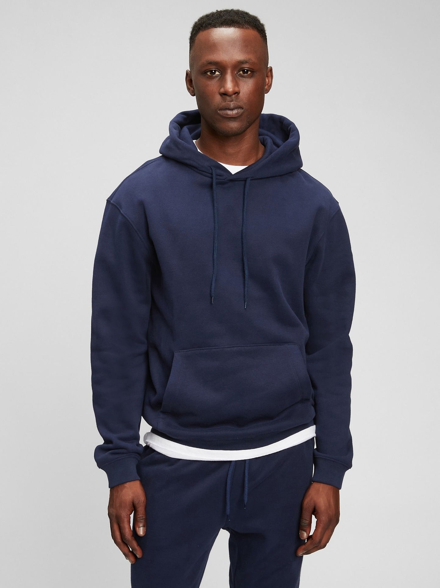 Lacivert Vintage Soft Kapüşonlu Sweatshirt