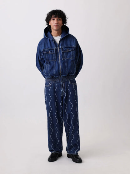 Mavi Gap × Hfr Işlemeli Baggy Jean Pantolon By Daveed Baptiste