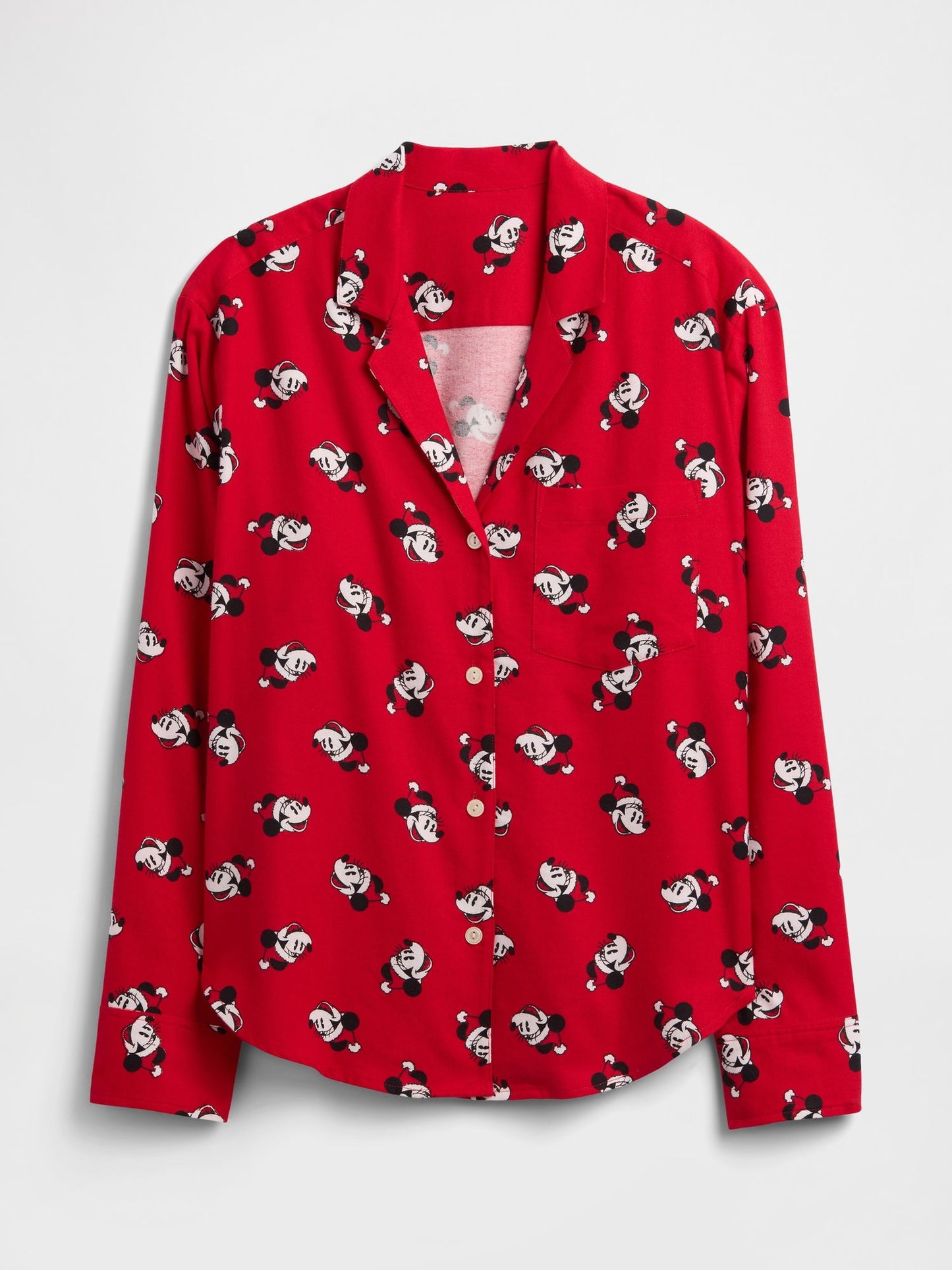 Kırmızı Gap × Disney Relaxed Flannel Pijama Üstü