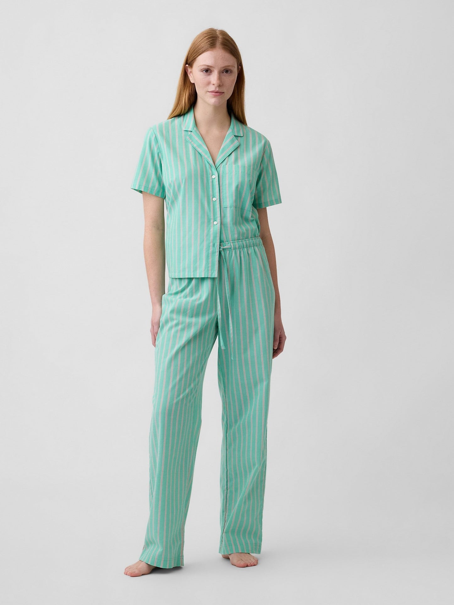Açık Yeşil Poplin Pijama Altı