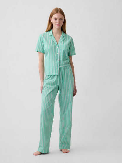 Açık Yeşil Poplin Pijama Altı