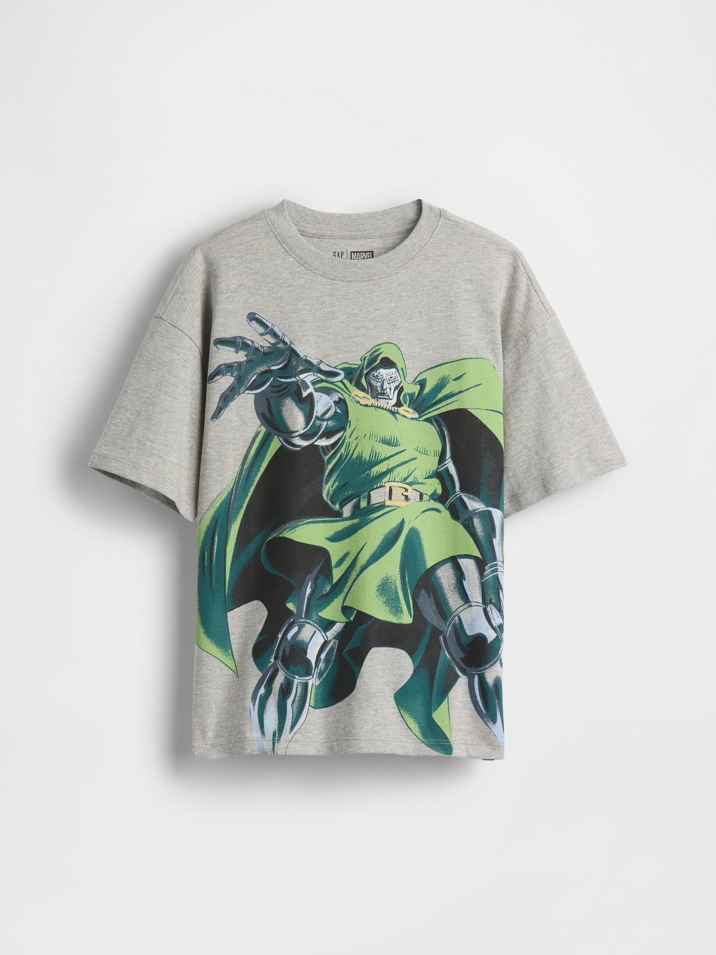 Gri Marvel Relaxed Grafik Baskılı T-shirt