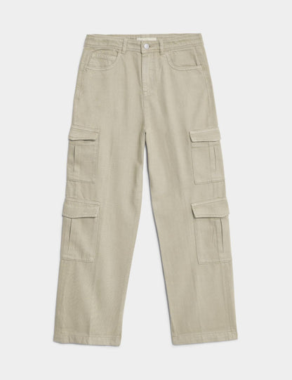 Straight Denim Kargo Jean (6-16 Yaş)