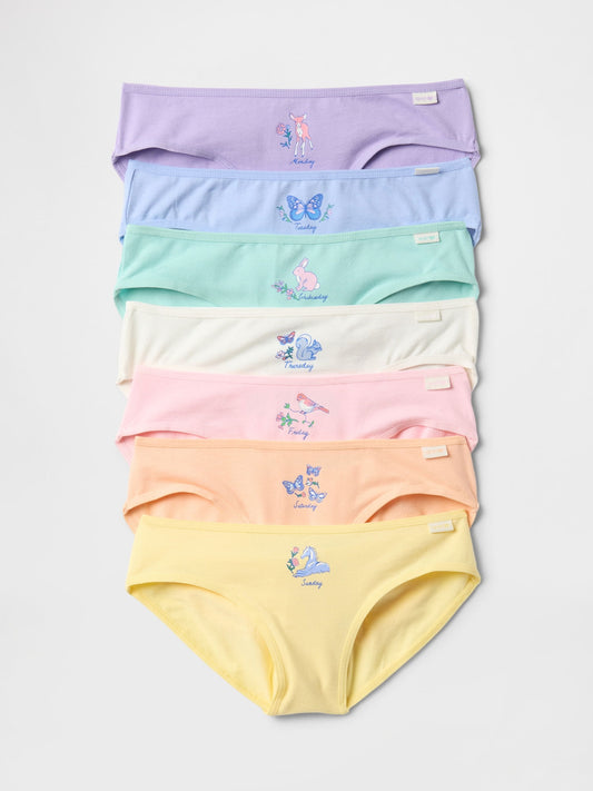 Çok Renkli Days Of The Week Bikini Briefs Külot (7'li)