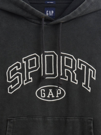 Siyah Heavyweight Oversized Gap Logo Sweatshirt