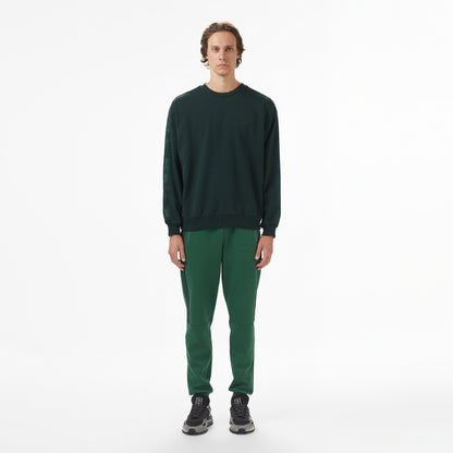 Lacoste Erkek Relaxed Fit Bisiklet Yaka Koyu Yeşil Sweatshirt