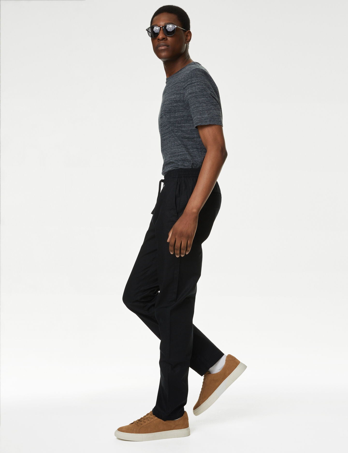 Tapered Fit Keten Pantolon