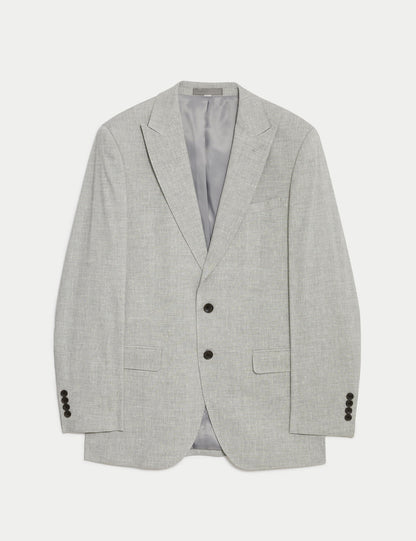 Tailored Fit Klasik Keten Ceket