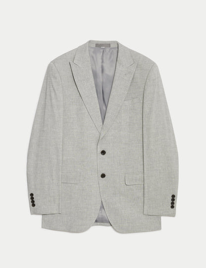 Tailored Fit Klasik Keten Ceket