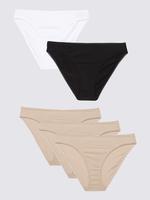 Bej 5'li Pamuklu Bikini Külot Seti