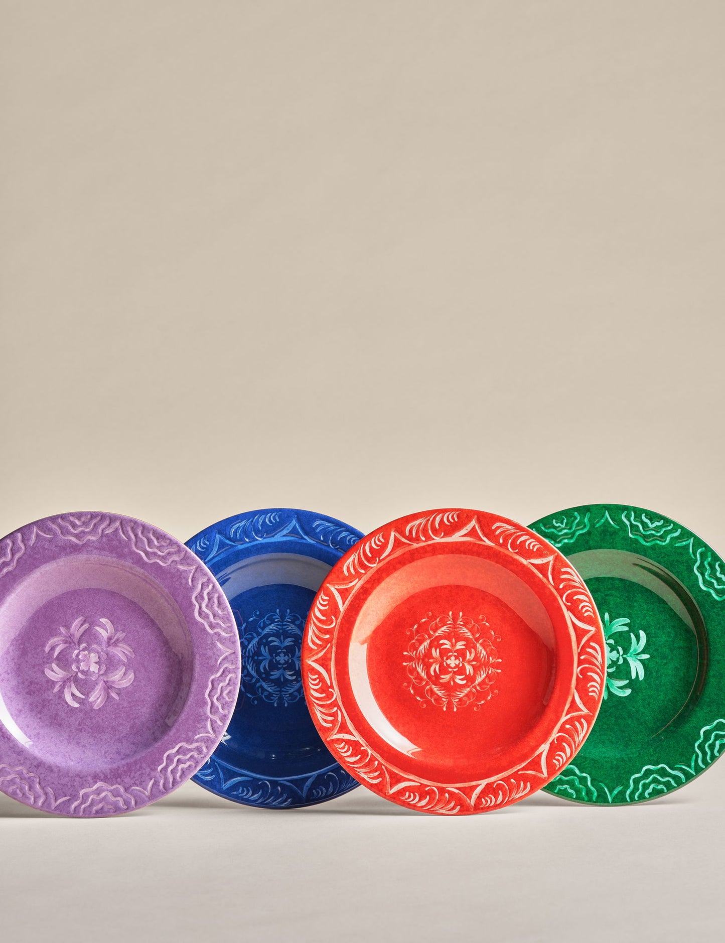 4’lü Boho Desenli Servis Tabağı Seti