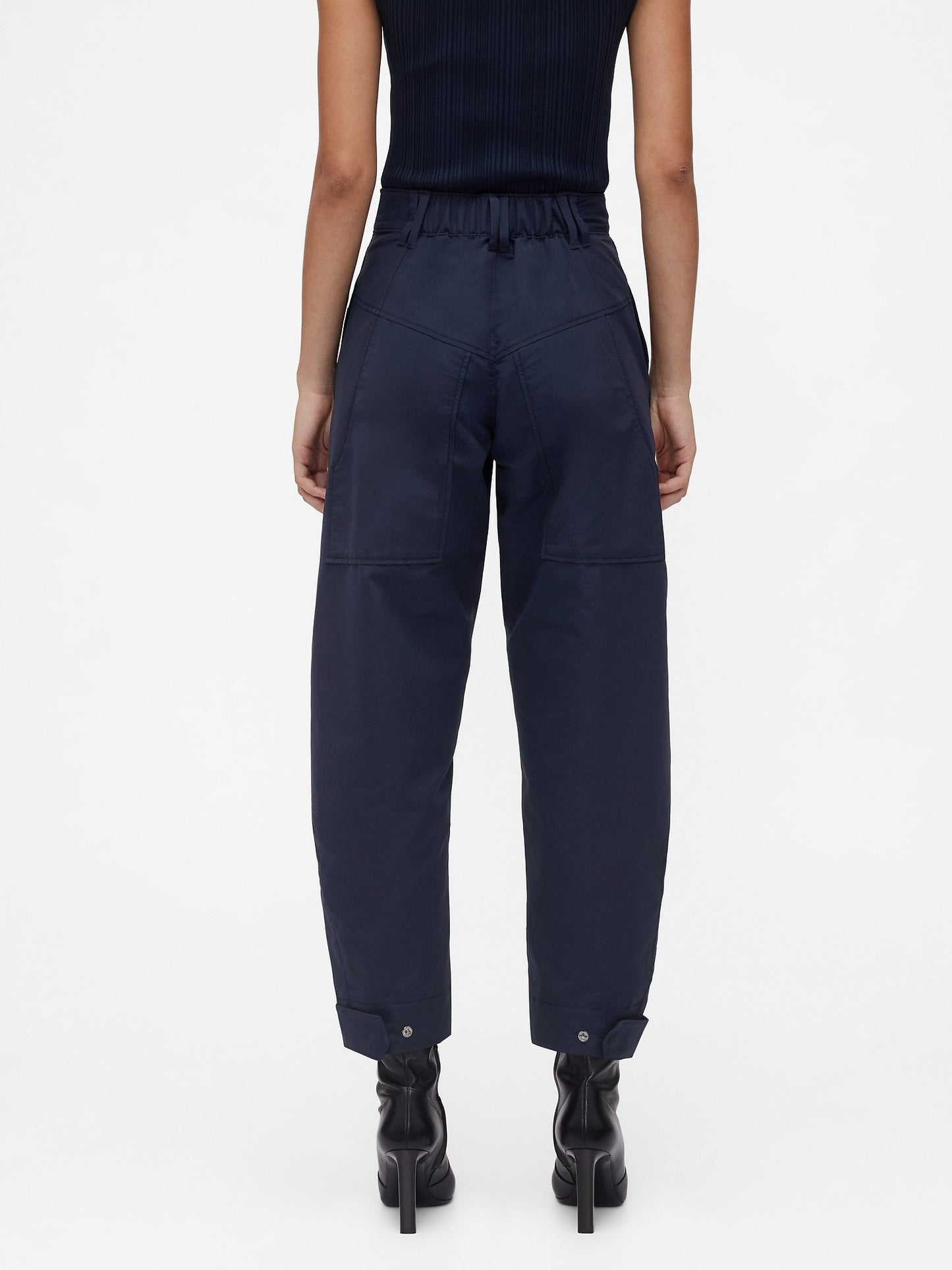 Lacivert Gapstudio High Rise Barrel Pantolon